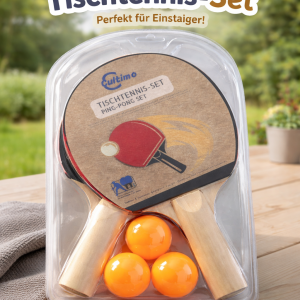 2 tischtennisschläger, 3 tischtennisbälle, tischtennisset für kinder / anfänger